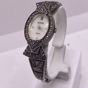Vintage Futura Mop dial Rare Silvee Stretch Womens Watch New Battery